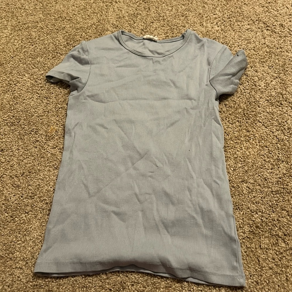 Blue cotton tee
